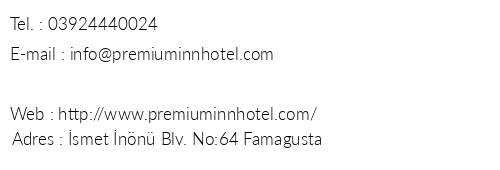 Premium nn Boutique Hotel telefon numaralar, faks, e-mail, posta adresi ve iletiim bilgileri